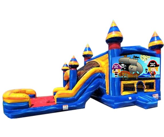 Blueish Little Pirates Bounce Dual Slide