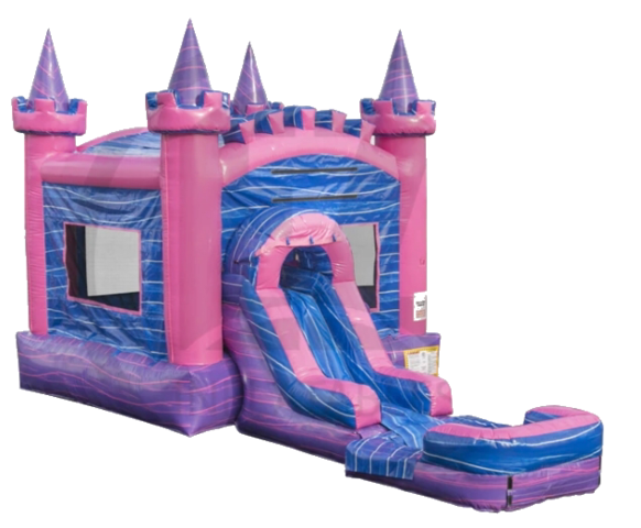 Royal Pink Castle-Slide Pool