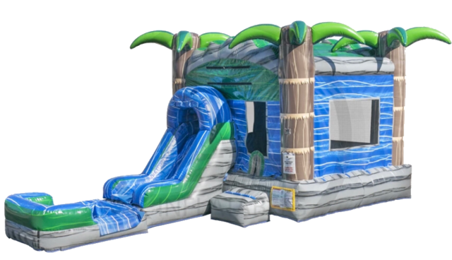 Tropical Crush Bounce House-Slide Pool