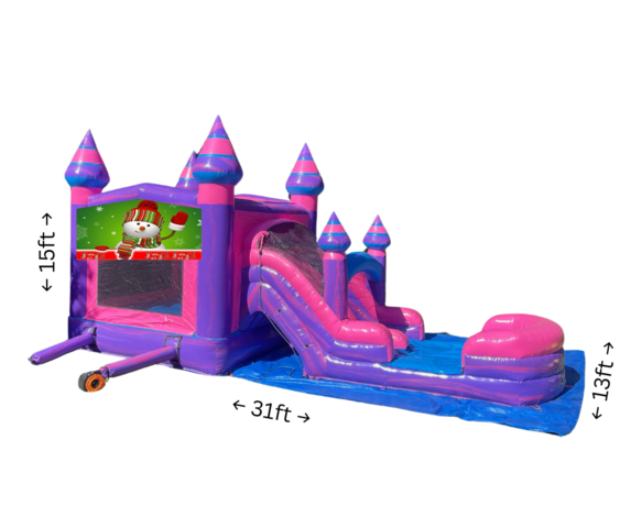Purplish Snowman Bounce Dual Slide