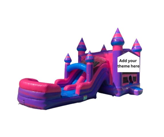 Themed Purplish Bouncer Slide Wet or Dry