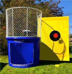 Blue Dunk Tank Rental
 Requires a 6ft wide gate for backyards