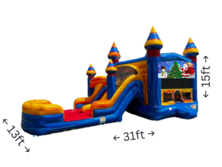Blueish Christmas  Bounce Dual Slide Wet or  Dry