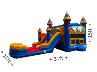 Blueish Fall Fest  Bounce Dual Slide Wet or  Dry