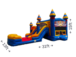Blueish Sports Fest  Bounce Dual Slide Wet or  Dry