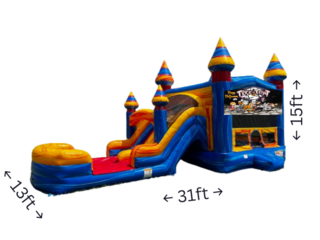 Blueish Trick or Treat  Bounce Dual Slide Wet or  Dry