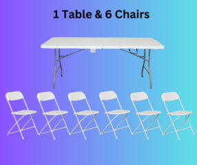 #1 Package Deal: 1 Table 6 Chairs
