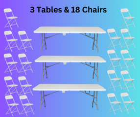 #3 Package Deal: 3 Table 18 Chairs