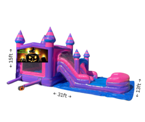 Purplish Spooky Happy Halloween  Bounce Dual Slide Wet or  Dry