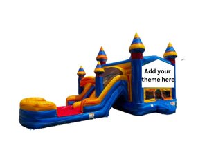 Themed Blueish Bouncer Slide Wet or Dry