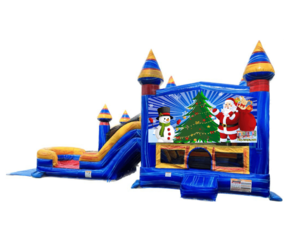 Blueish Christmas Bounce Dual Slide