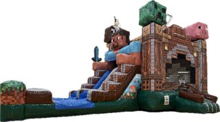 Minecraft BounceHouse Slide  Wet or Dry