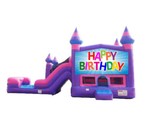 Purplish Happy Birthday Bounce Dual Slide