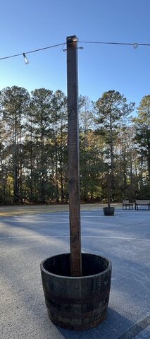 Whiskey Barrel Light Pole 