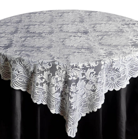 Ivory Lace Table Overlay 