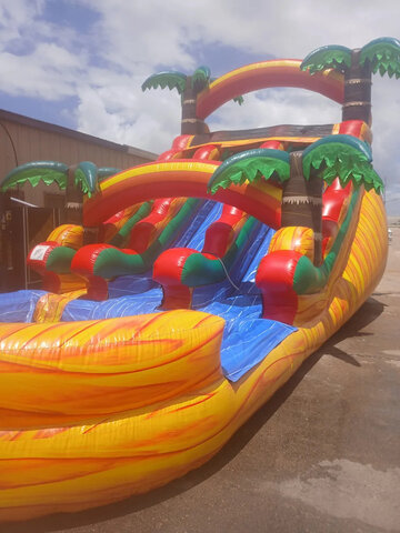 Dual Lane Firepalm Waterslide
