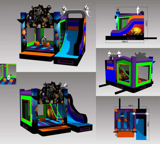 Halloween Bounce House with Slide
