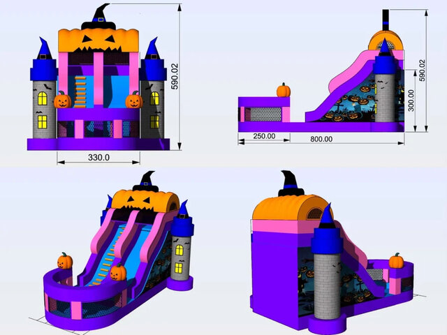 Spooky Halloween Pumpkin Slide