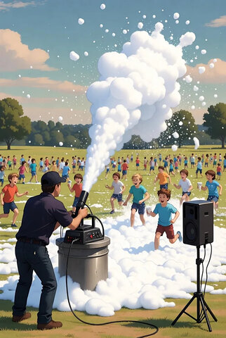 Staffed Day Foam Party Rental (One Cannon)