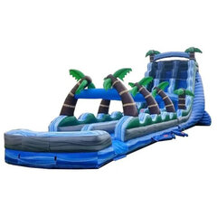22ft Tall Tropical LOG Dual Lane Water Slide and Slip n Slide Combo