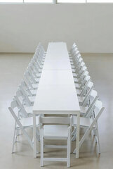 Four 6 Foot Tables with 24 Folding Chairs