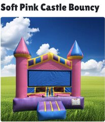 Soft Pink Castle Bouncy