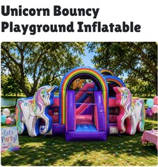 Unicorn Bouncy Playground Inflatable 