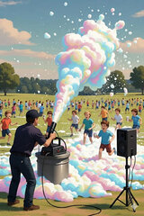 Staffed Daytime COLORED Foam Party Rental (One Cannon)