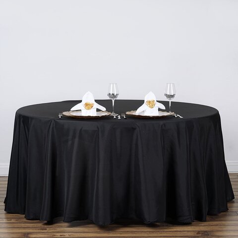 Black Round Linen Table Cloths
