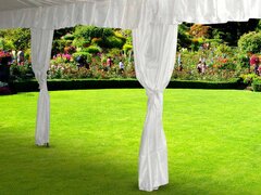 White Linen Pole Covers