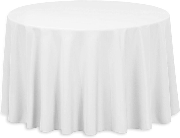 White Round Table linen