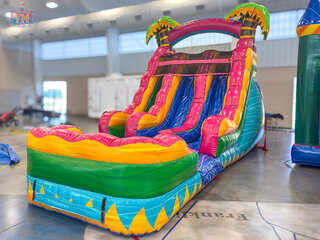 15' Teal Crush Dual WATER Slide