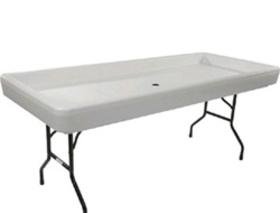 6' WHITE FILL-N-CHILL PARTY TABLE