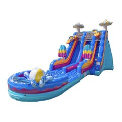 20ft Dual Lane Pool Party Waterslide Renta