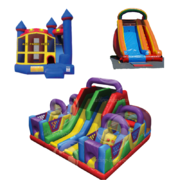 Fun package obstacle , slide , deluxe bounce house 