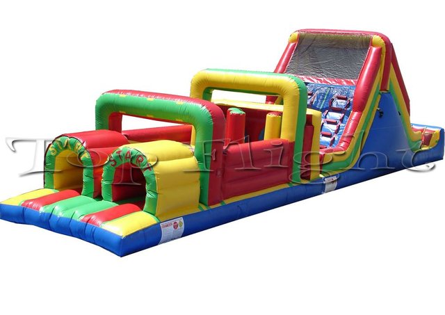 52' Obstacle Course w/ Water Slide