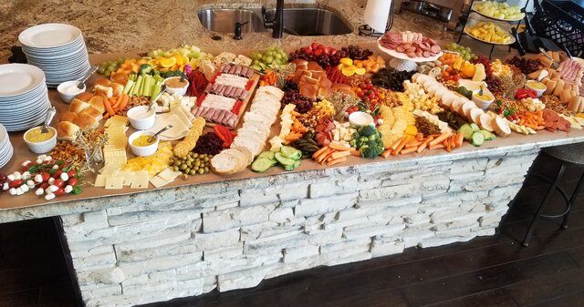 Catered buffet spread at an event