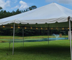 White frame tent rental