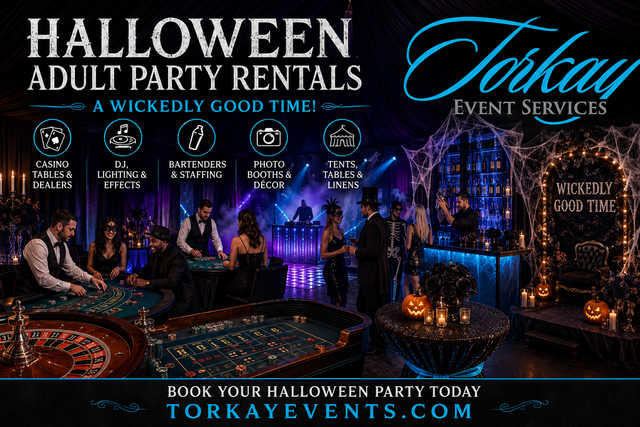 Torkay Event Services Launches Dedicated Halloween Adult Party Rental Page for Greater Houston