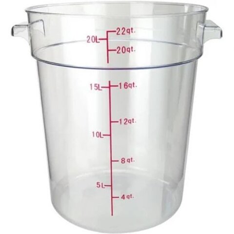 22 qt Plastic Food Quality Tub with lid