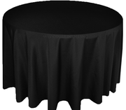 108 Round - Table Cloth - Black