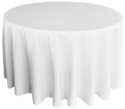108 Round - Table Cloth - White