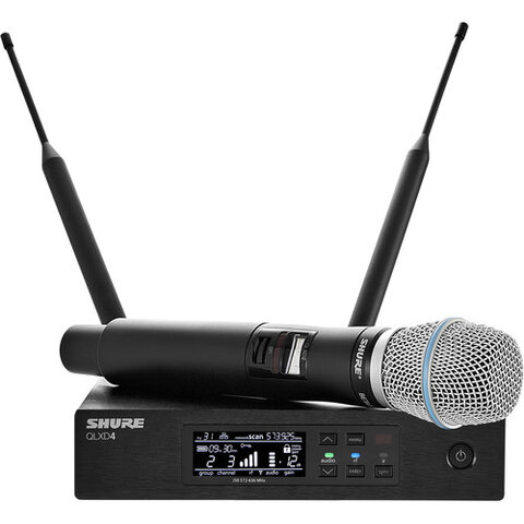 Shure QLXD24/B87A Handheld Wireless System with BETA 87A Vocal Microphone, H50