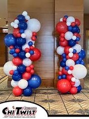 Balloon Garland -6ft  Column with weighted bases (your color choice)