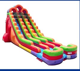 24 Foot Tall Dual Lane Kaleidoscope Water Slide 24T 45L 19 5W