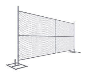 Chain Link Fence Panel - 14ft Wide and 6 Ft Tall