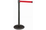 Black Stanchion - with retractable red band