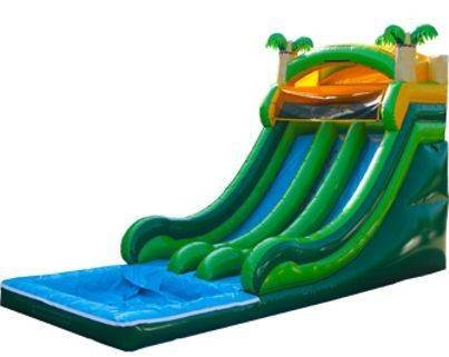 18ft Tropical Double Lane Slide