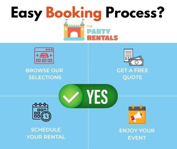 Easy booking with The Party Rentals LLC Easy booking with The Party Rentals LLC