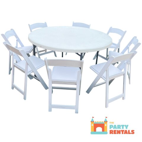 Round Table Set With Resin Chairs 